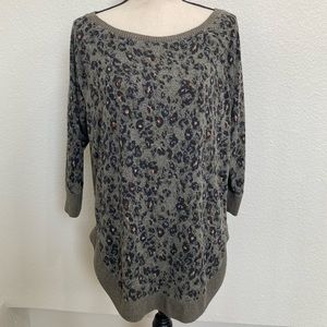 Animal Print Tunic Sweater